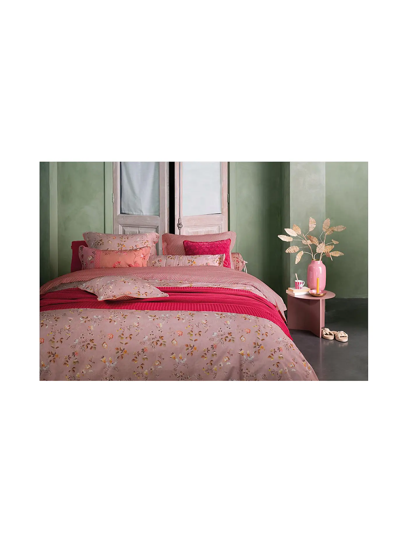PIP STUDIO | Zierkissen gefüllt 45x45cm Tokyo Blossom Light Pink | 